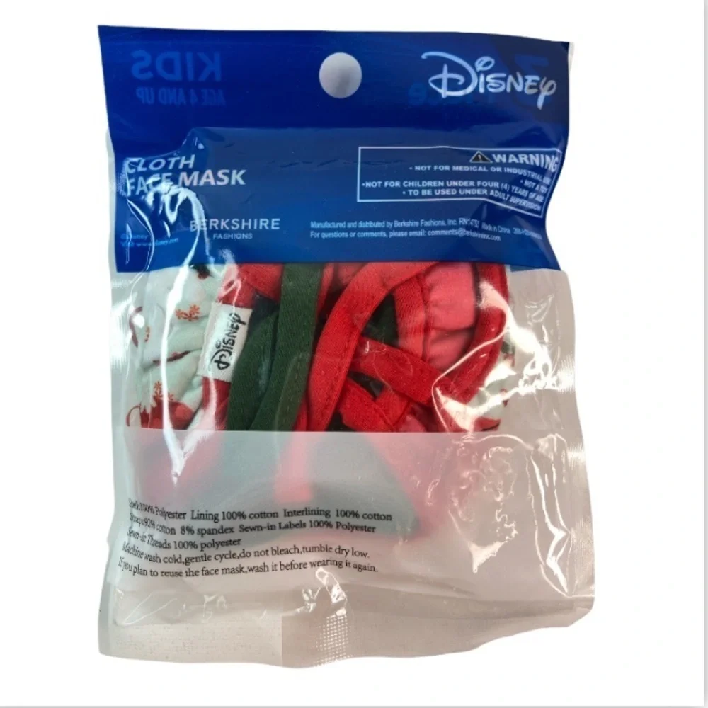 Disney Minnie Mouse Kids Holiday Face Mask 3 PC